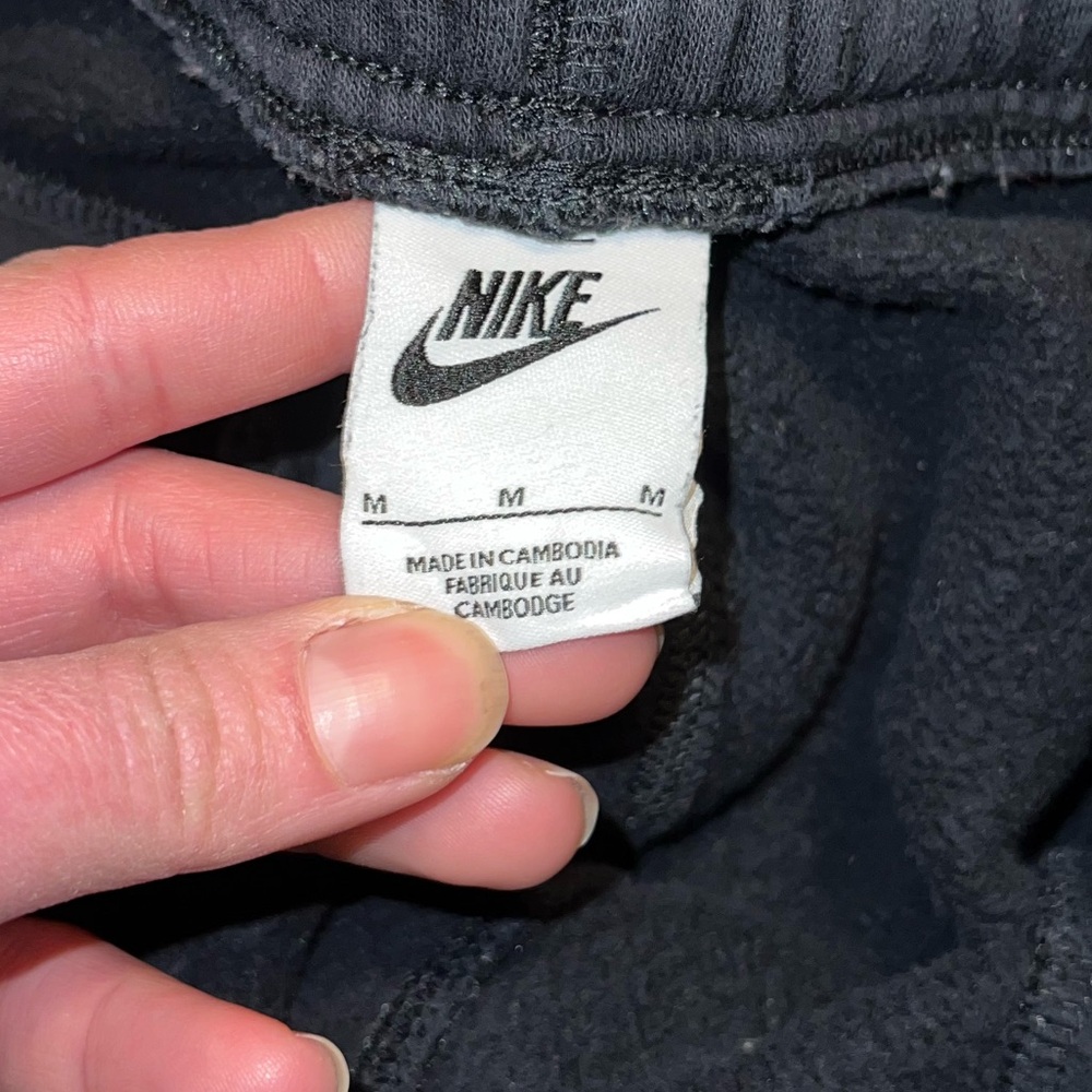 Nike Sportswear Retro Black Athletic Joggers Embroidered Orange Blue Logo Size M - Picture 10 of 11